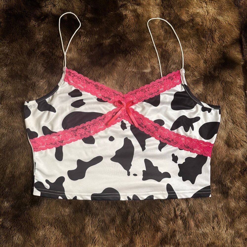 Cow Print Tank Top | Large